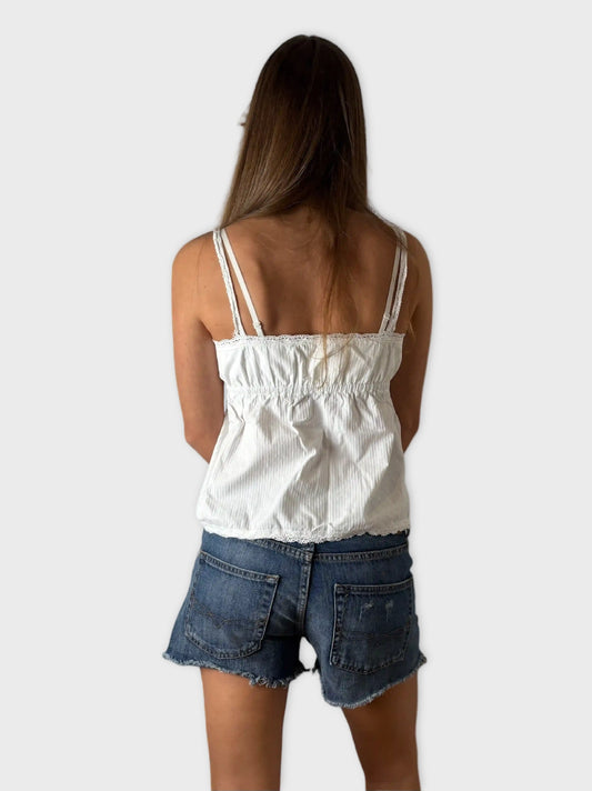 back view, Polo Ralph Lauren Classic Cutoff Denim Hotpants, vintage Y2K second hand piece
