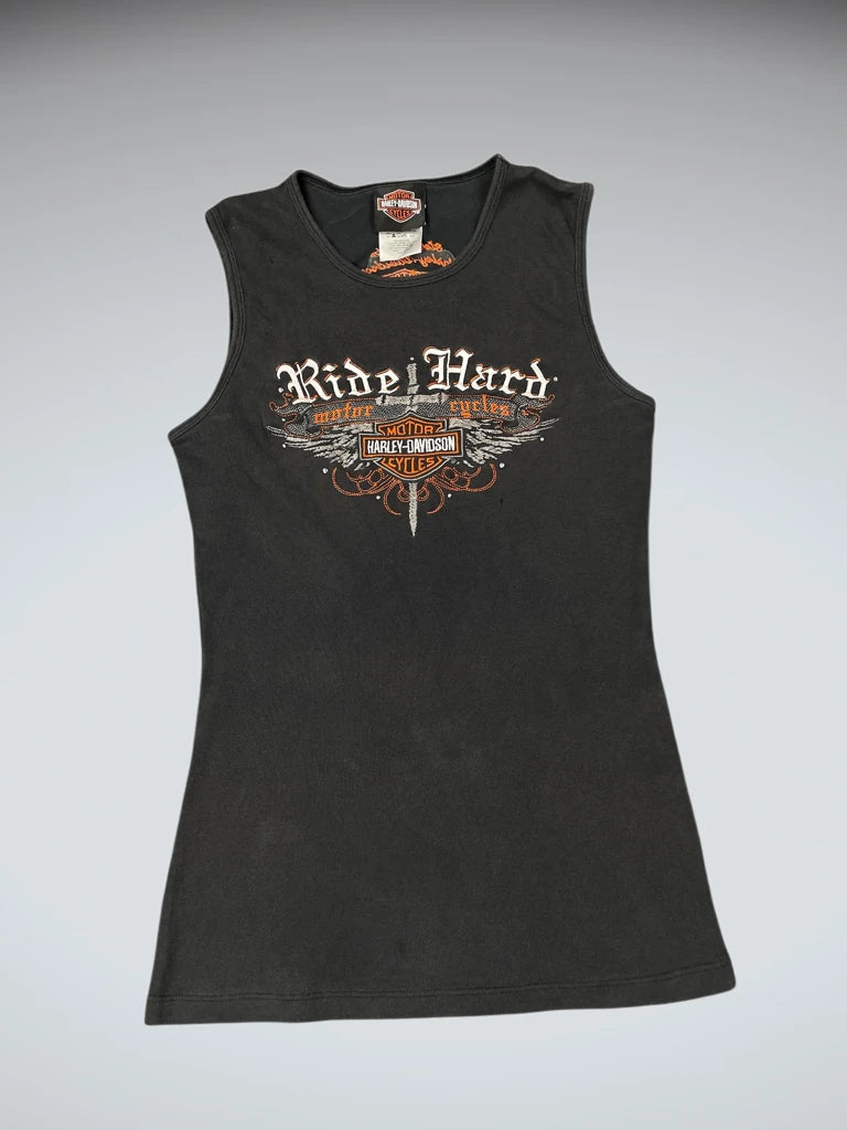 detail view, Harley-Davidson Harley Davidson Graphic Tank Top, vintage Y2K second hand piece