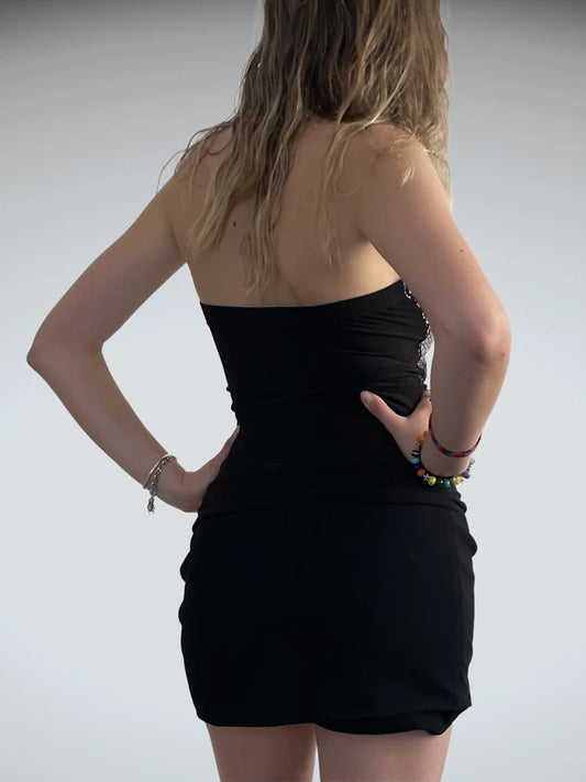 back view, Wet Jeal wild glare – sequin leo tube, vintage Y2K second hand piece