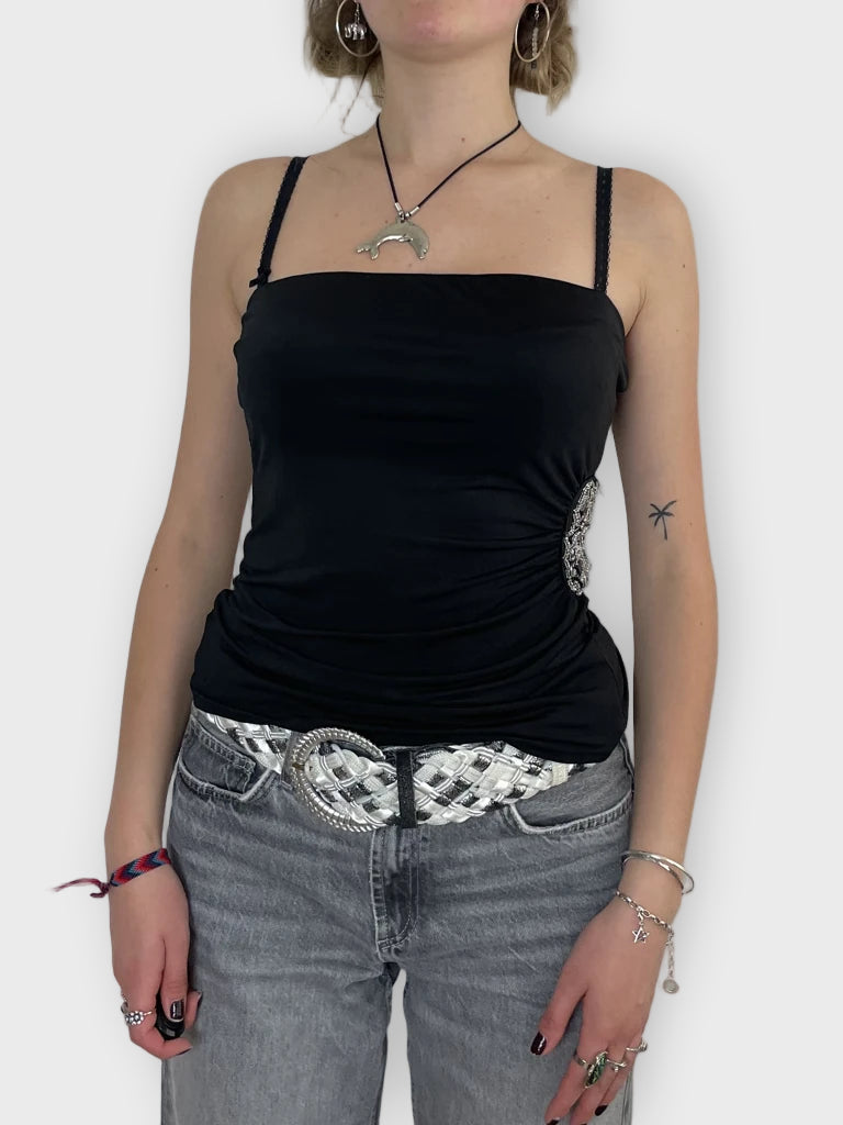 front view, Deb Tube Top, vintage Y2K second hand piece