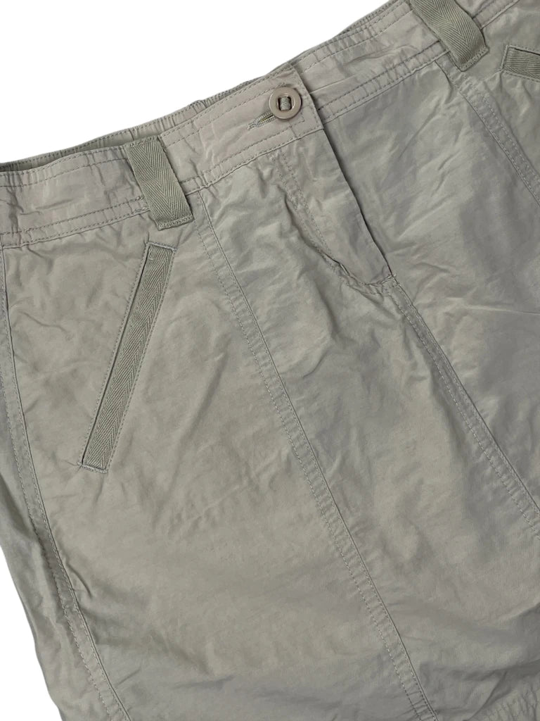 detail view, Lands' End Lands’ End Beige Chino Skirt, vintage Y2K second hand piece