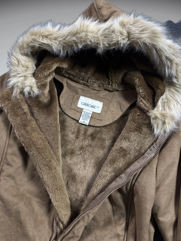 detail view, Leather Coat, vintage Y2K second hand piece