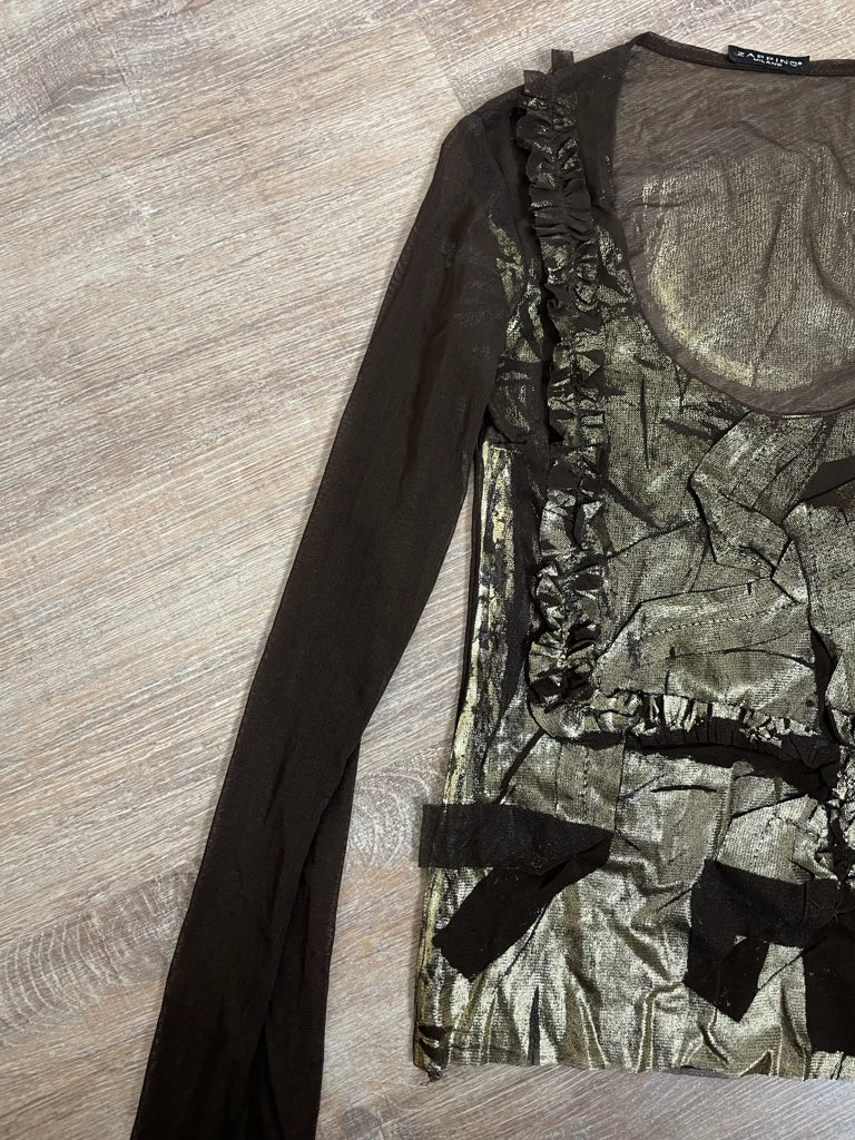detail view, Zapping Long Sleeve Shirt, vintage Y2K second hand piece