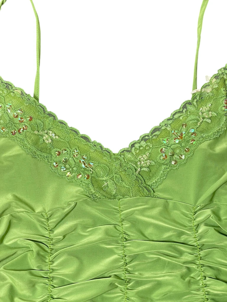 detail view, Toomi Apple Satin Cami, vintage Y2K second hand piece, image 6