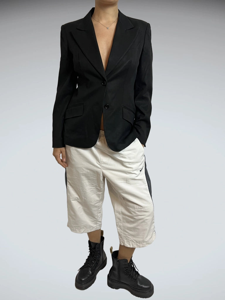 Vintage D&G Tailored Black Blazer with Satin Lapels (M)