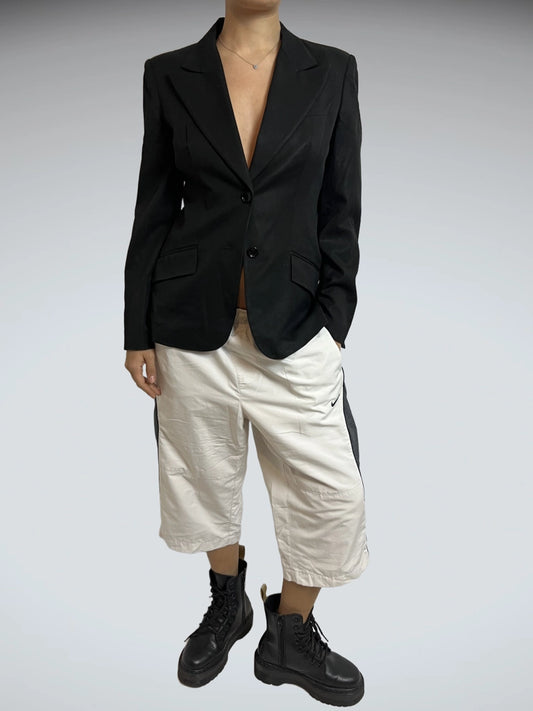 Vintage D&G Tailored Black Blazer with Satin Lapels (M)