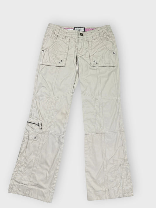 front view, Esprit Beige Wide-Leg Pants, vintage Y2K second hand piece