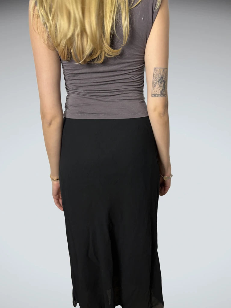back view, Black Ballet Skirt, vintage Y2K second hand piece
