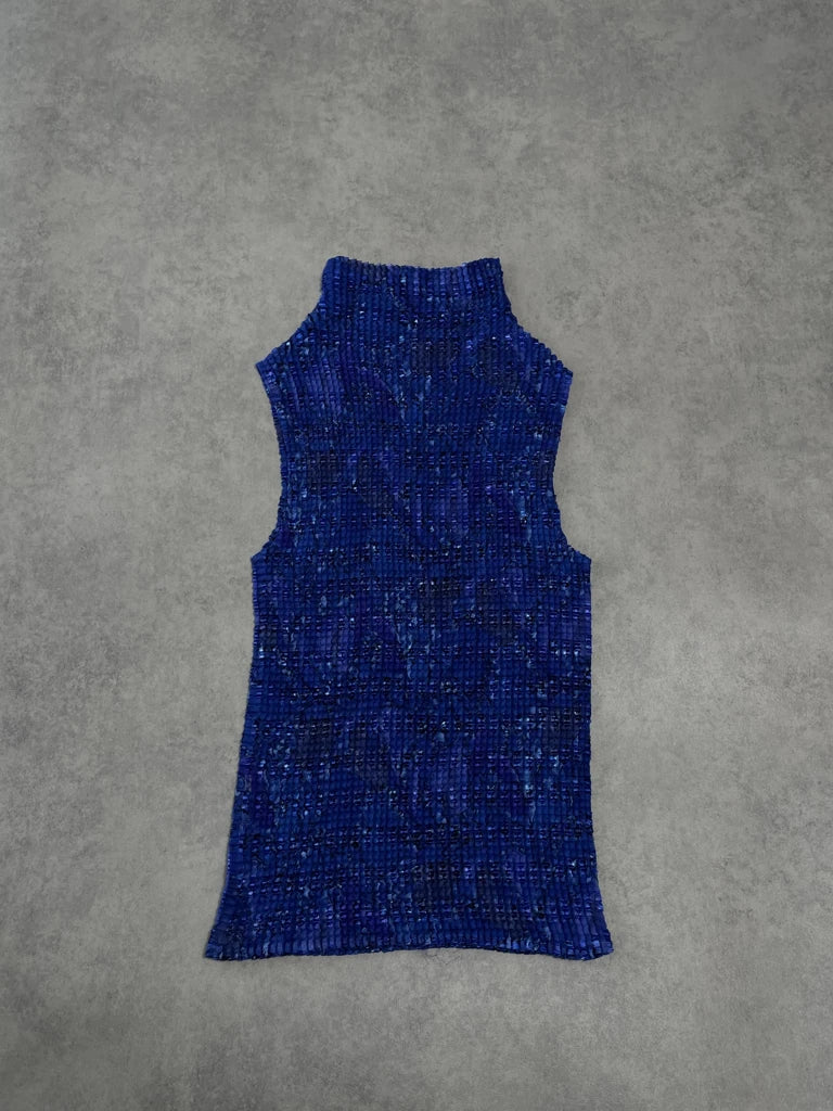 detail view, Blue Elastic Top, vintage Y2K second hand piece, image 5