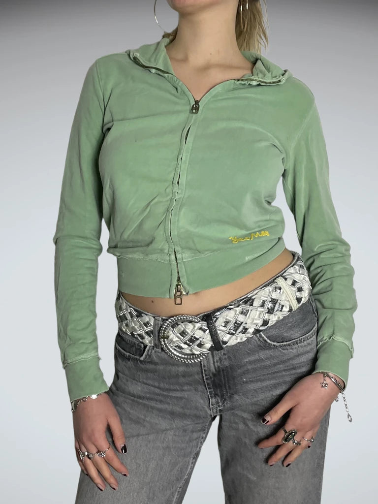 front view, Yes Miss Sweatshirt Jacket, vintage Y2K second hand piece