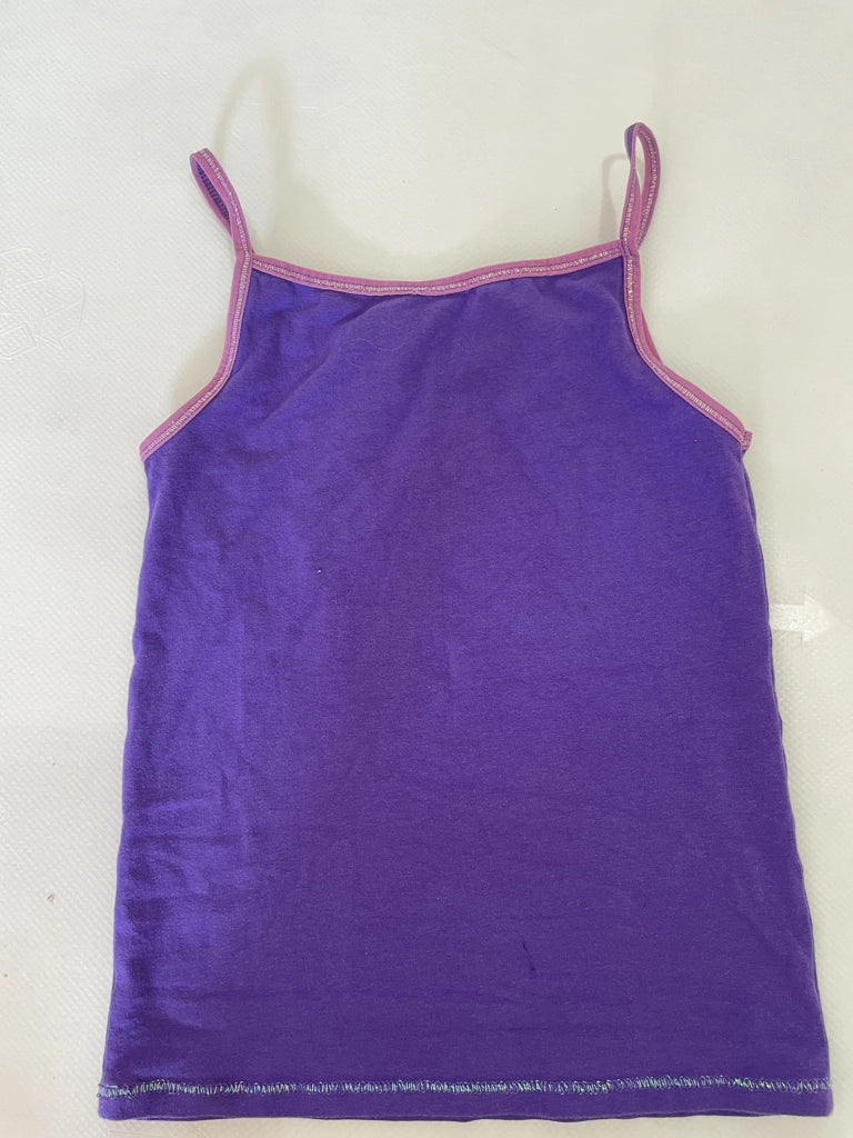 detail view, Okay Purple Graphic Ribbed Camisole, vintage Y2K second hand piece, image 4