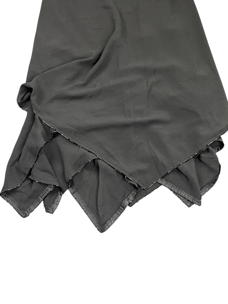 detail view, Jeffrey Dove Noir Elegance High Waist Maxi Skirt, vintage Y2K second hand piece