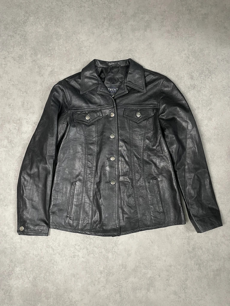 detail view, Twenty Firenze Leather Jacket, vintage Y2K second hand piece, image 6