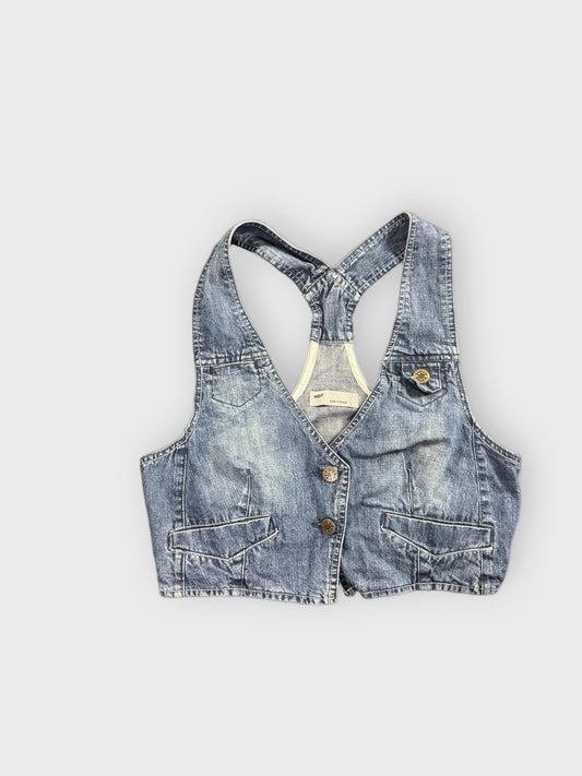 Hot Options Light Blue Denim Racerback Vest Women (M)