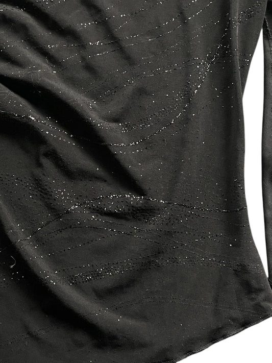 back view, Pia One-Shoulder Glitter Top, vintage Y2K second hand piece