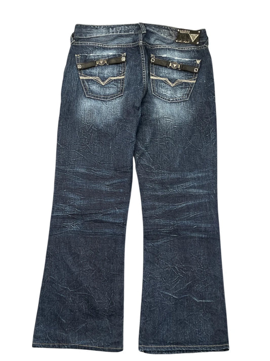 back view, Guess Premium Dark Wash Premium Bootcut Jeans, vintage Y2K second hand piece