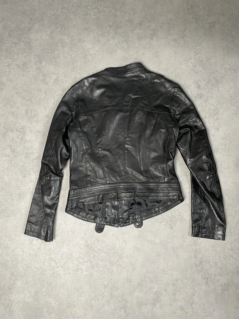 detail view, Marco Del Forte Chic Leather Jacket, vintage Y2K second hand piece, image 5