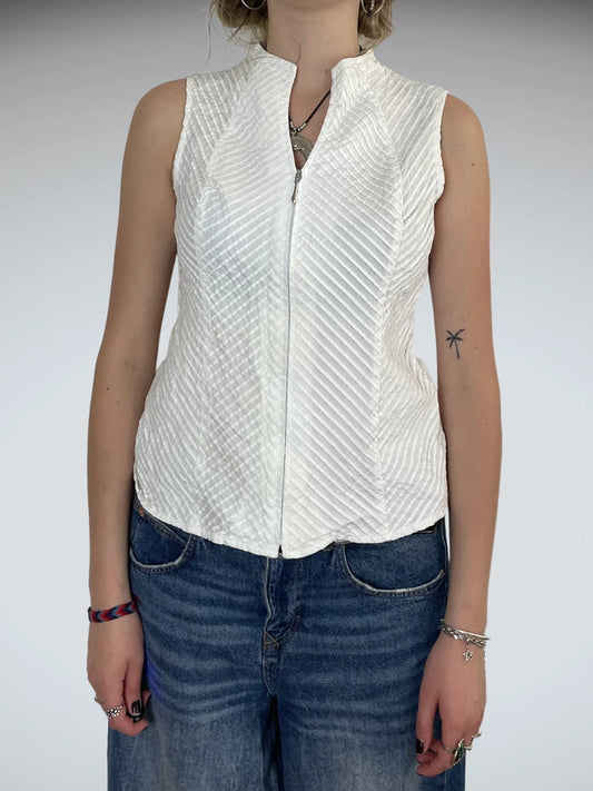 front view, Autograph A-Line Zip Vest, vintage Y2K second hand piece