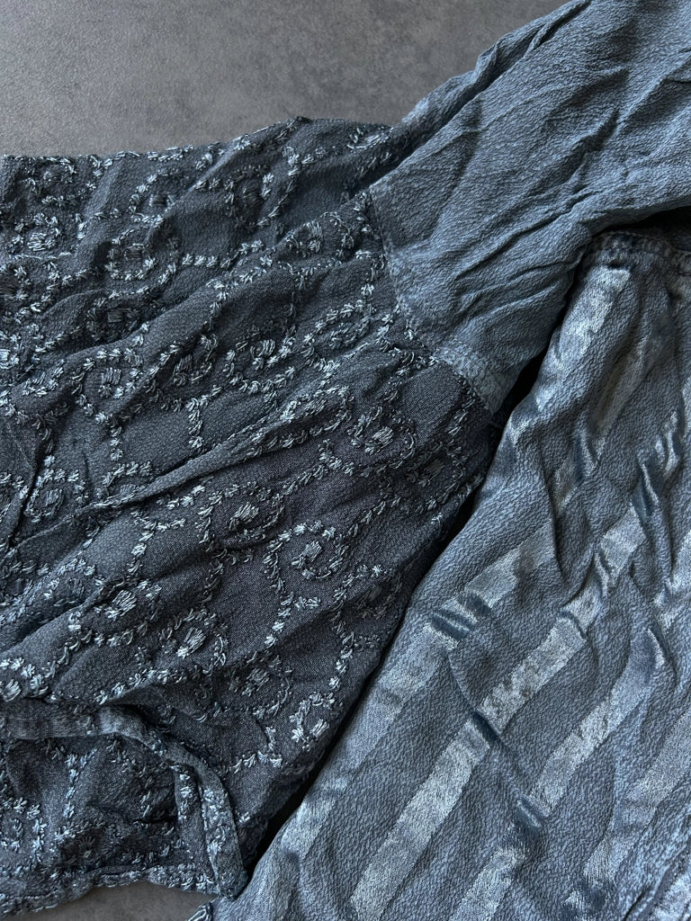 detail view, O.P.C Y2K Vintage Blue Blouse (One Size), vintage Y2K second hand piece, image 4