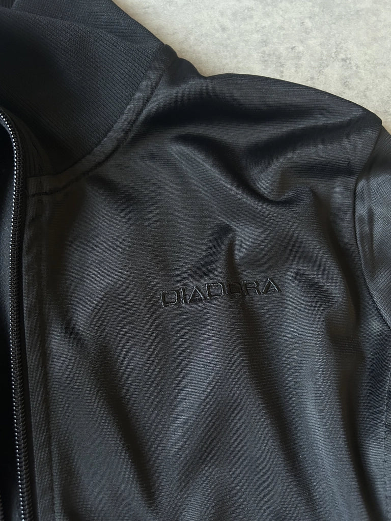 Y2K Black Zip-Up Jacket (S)