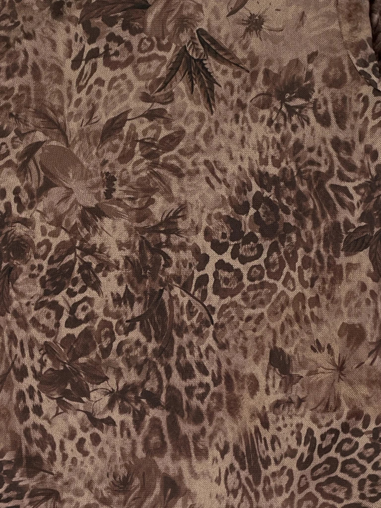 detail view, Rebellious Dreamer Boho Brown Floral Top, vintage Y2K second hand piece, image 6