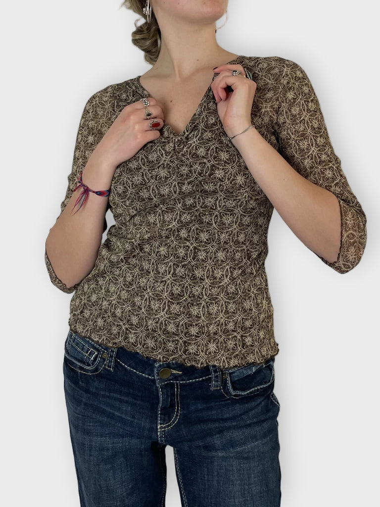 front view, Nine West Long Sleeve Shirt, vintage Y2K second hand piece