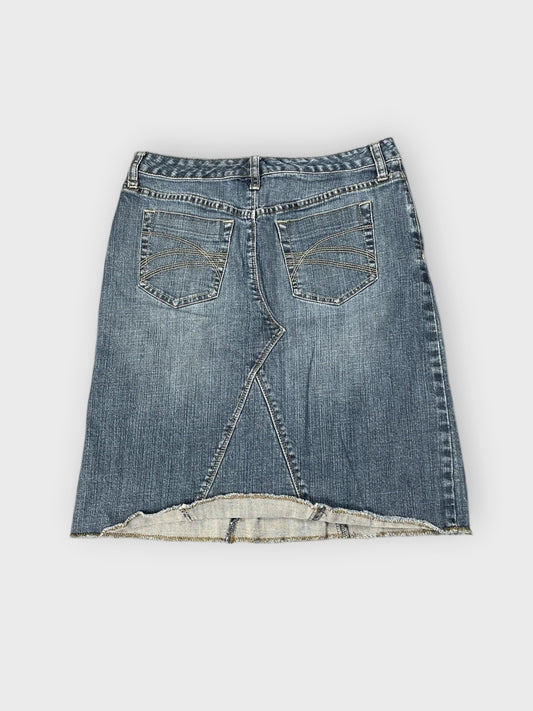 back view, Light Blue Classic Denim Skirt, vintage Y2K second hand piece