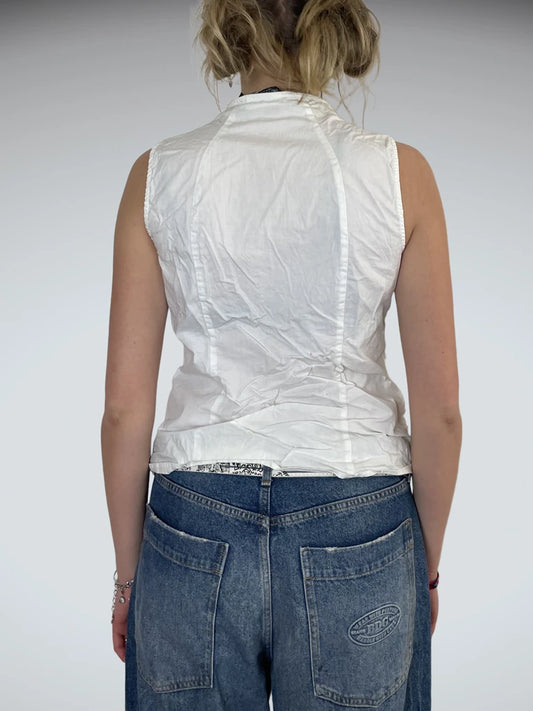 back view, Autograph A-Line Zip Vest, vintage Y2K second hand piece