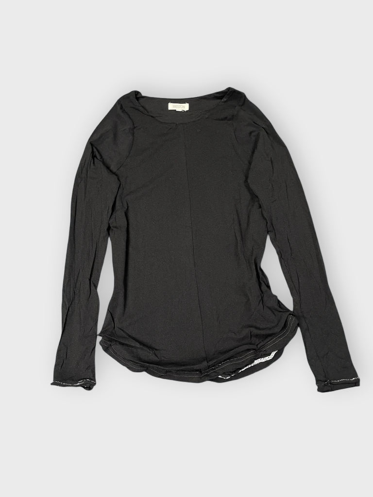 front view, Weston Elegant Black Top, vintage Y2K second hand piece