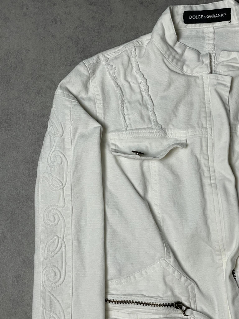 detail view, Dolce & Gabbana Jeans Jacket, vintage Y2K second hand piece, image 4