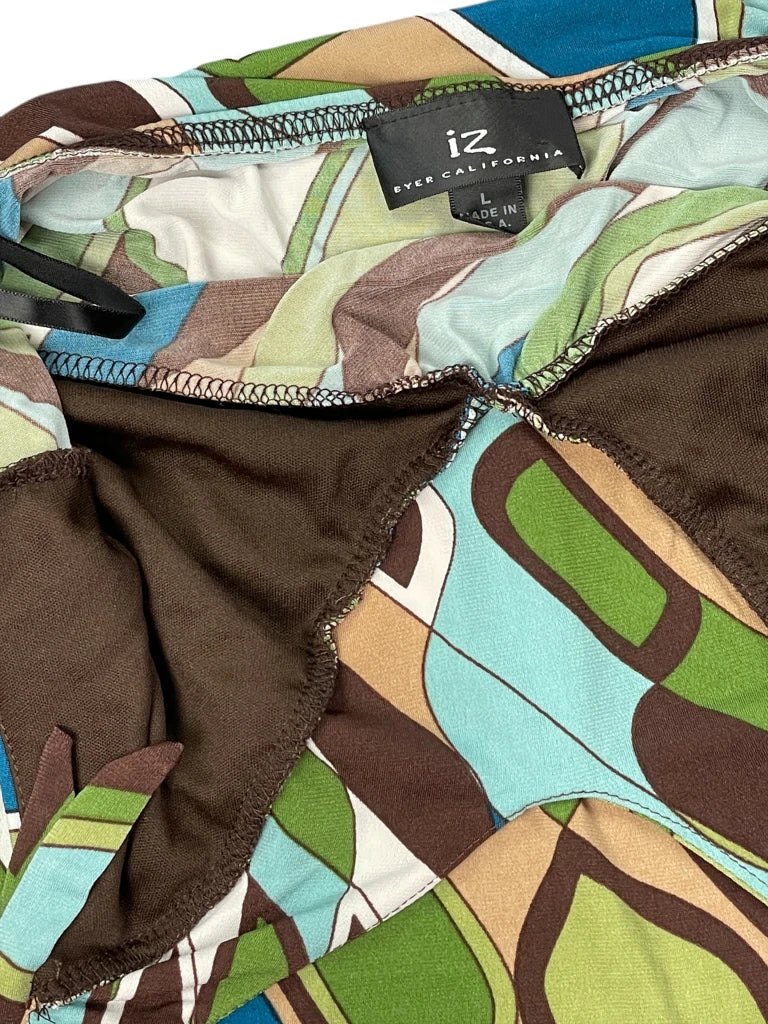 detail view, Byer California 70s Retro Pattern Tunic Top, vintage Y2K second hand piece