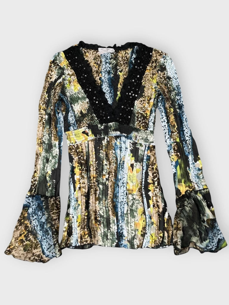 front view, Alberto Makalli Colorful Dress Top, vintage Y2K second hand piece