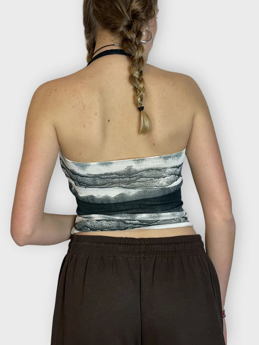 back view, Halter Top, vintage Y2K second hand piece