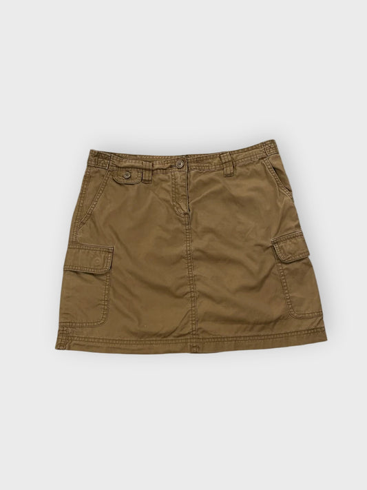 front view, J.Crew Khaki Utility Cotton Mini Skirt, vintage Y2K second hand piece
