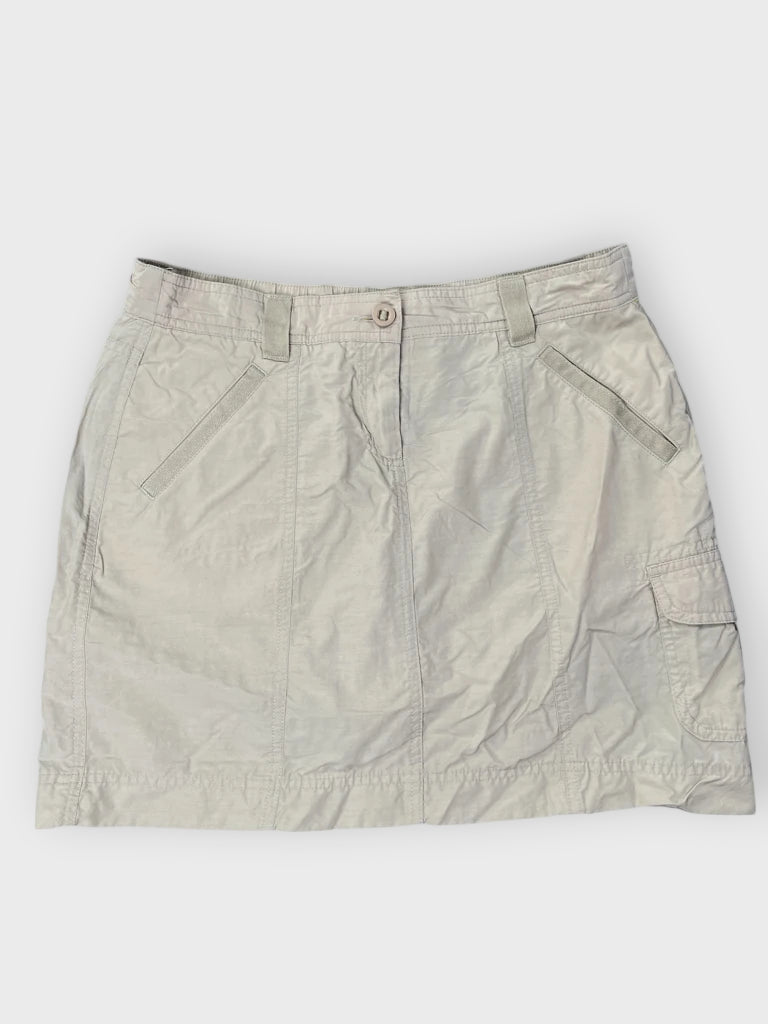 front view, Lands' End Lands’ End Beige Chino Skirt, vintage Y2K second hand piece