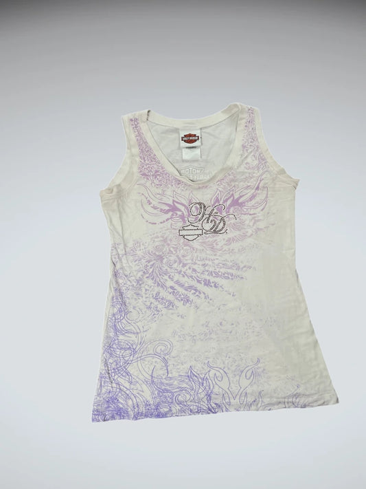 front view, Harley-Davidson Pastel Flame Harley Tank Top, vintage Y2K second hand piece