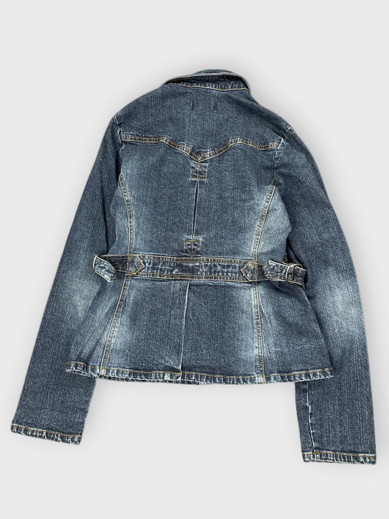 back view, FJ Four Pocket Denim Jacket, vintage Y2K second hand piece