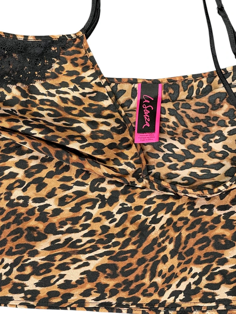 detail view, La Senza Jaguar Pattern Top, vintage Y2K second hand piece