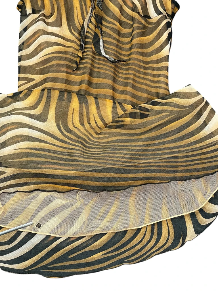 detail view, Made in Italy Tiger Pattern Dress, vintage Y2K second hand piece, image 4