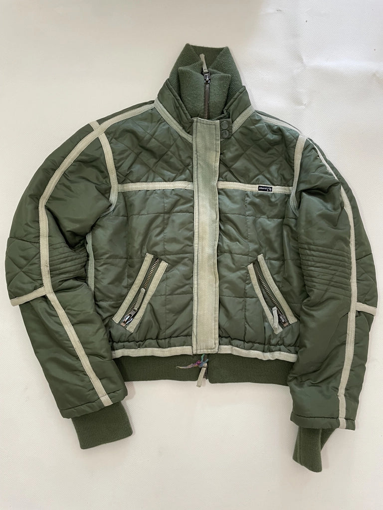detail view, Phard Green winter Jacket, vintage Y2K second hand piece, image 5