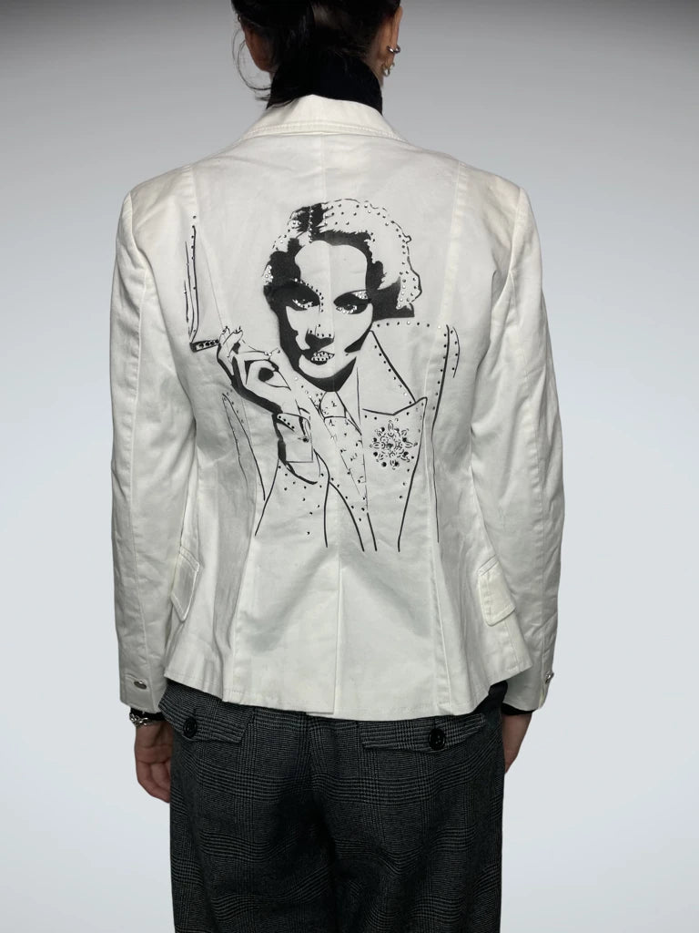 back view, Roccobarocco lazer (M)Rocco Barocco B, vintage Y2K second hand piece