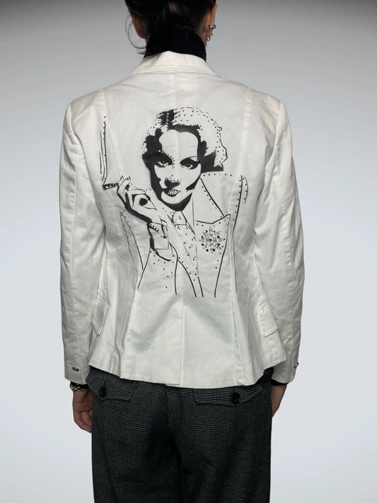 back view, Roccobarocco lazer (M)Rocco Barocco B, vintage Y2K second hand piece