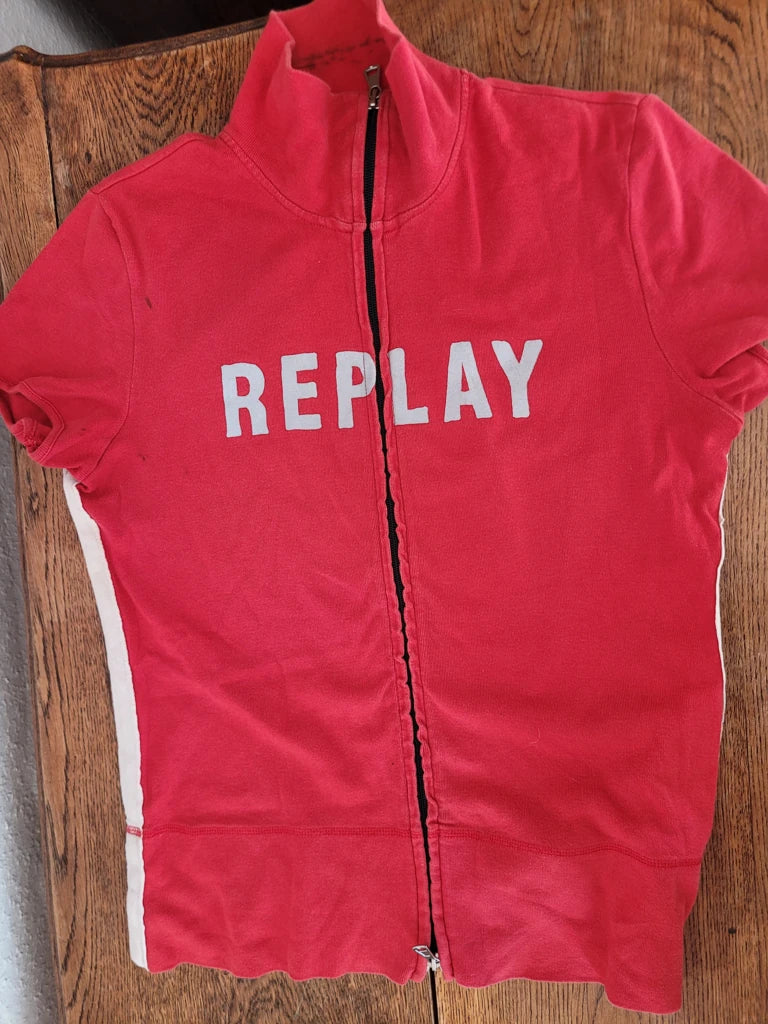 detail view, Replay Short-Sleeved Sporty Top, vintage Y2K second hand piece, image 6