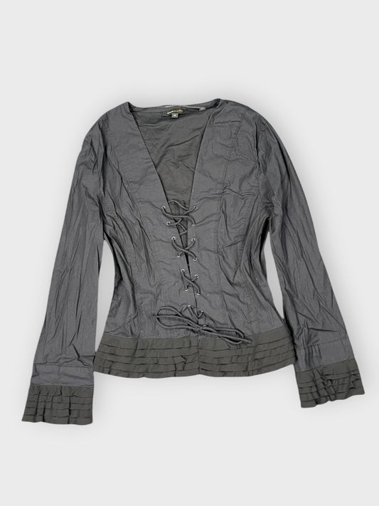 front view, BCBG Elegant Open Black, vintage Y2K second hand piece