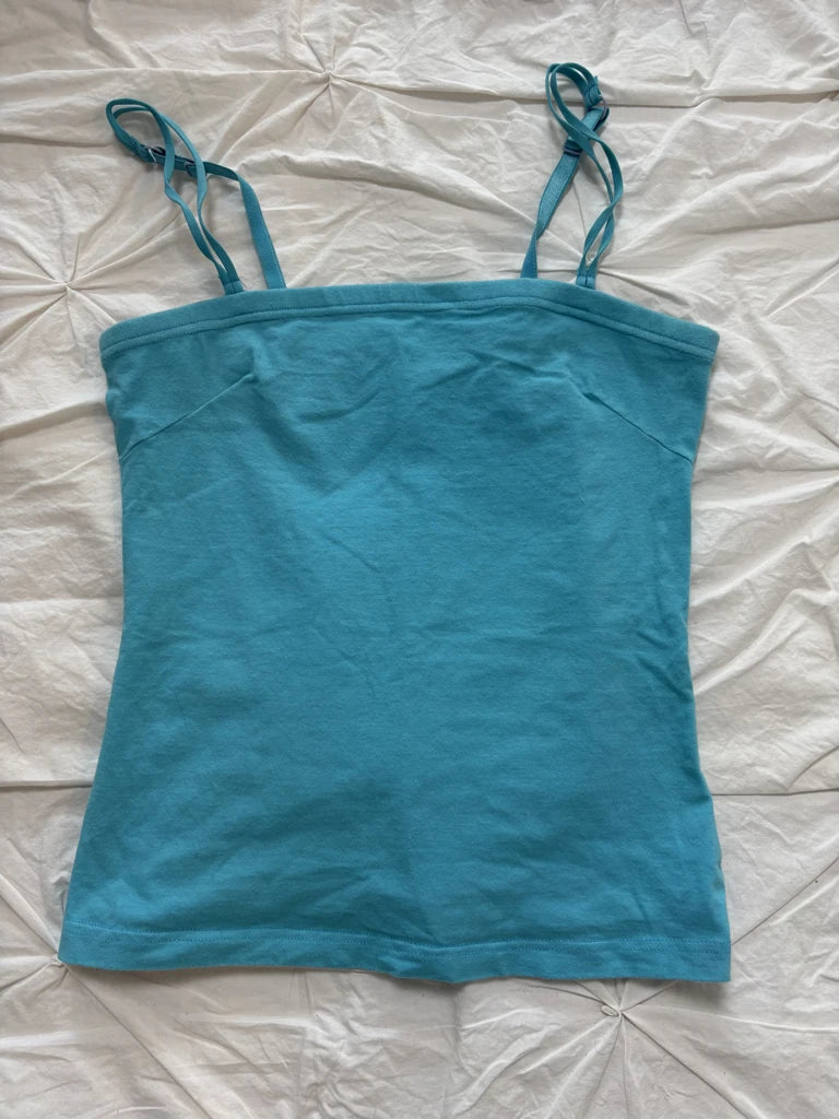 detail view, Blue Beach Top, vintage Y2K second hand piece, image 6