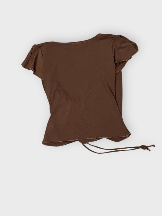 back view, Byer California Brown Vintage Top, vintage Y2K second hand piece