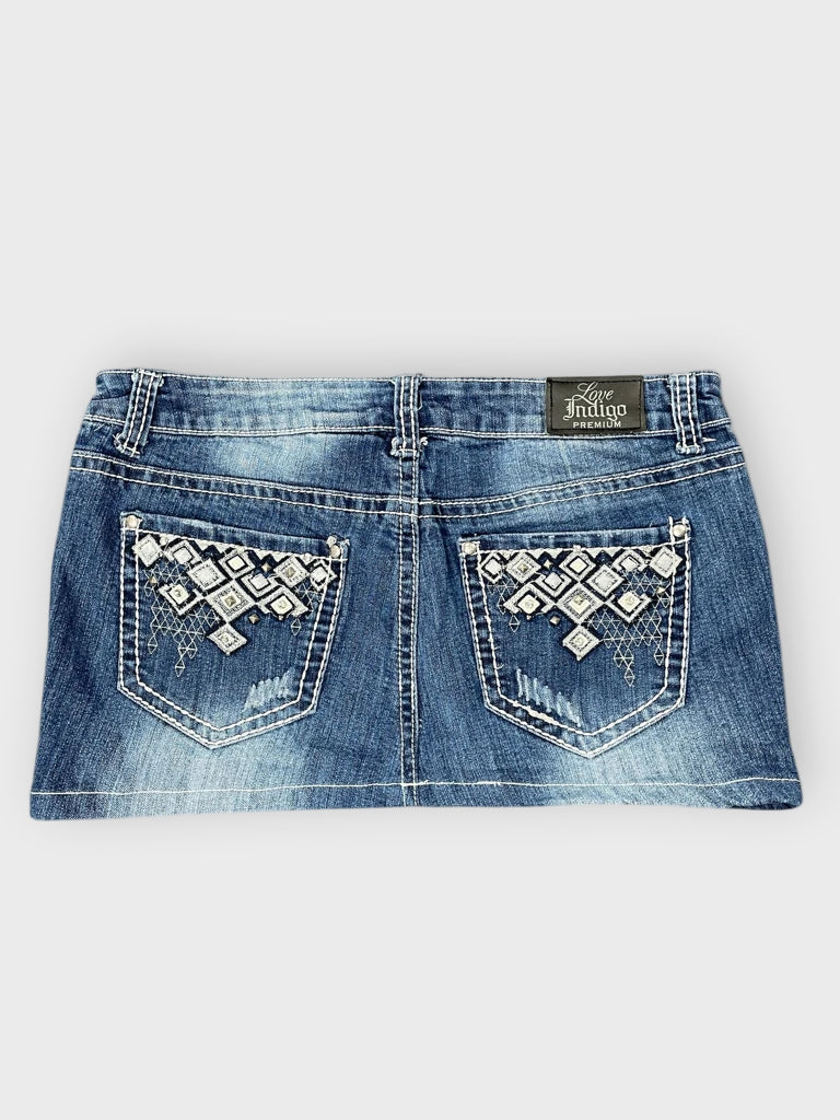 Love Indigo Premium Light Wash Denim Hotpants (L)