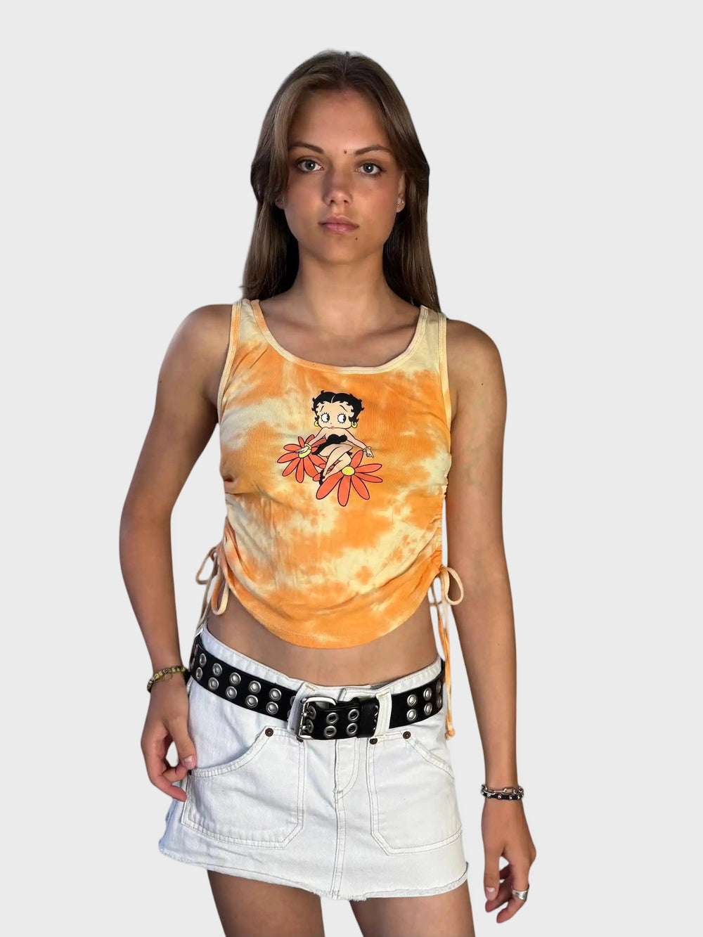 front view, Betty Boop flower top, vintage Y2K second hand piece