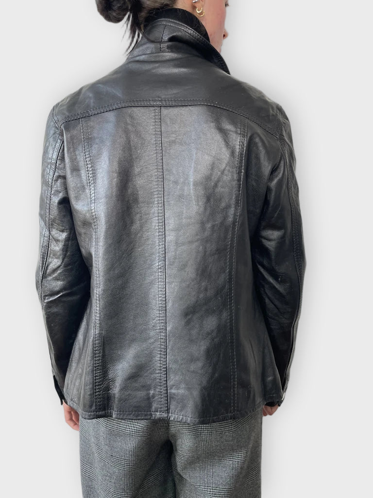 back view, Twenty Firenze Leather Jacket, vintage Y2K second hand piece