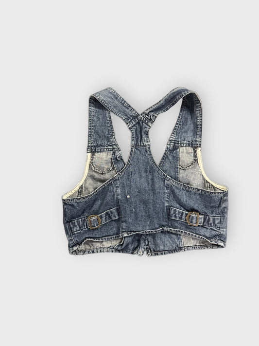 Hot Options Light Blue Denim Racerback Vest Women (M)